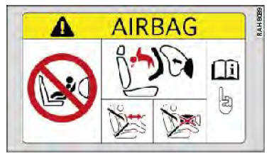 Audi Q3. Abb. 152 Sonnenblende Beifahrerseite: Airbag-Aufkleber