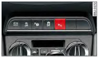 Audi Q3. Abb. 115 Mittelkonsole: Taste für Einparkhilfe