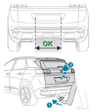 Peugeot 3008. Komfort-Kofferraumöffnung („Komfort-Kofferraumöffnung