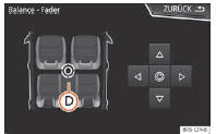 Seat Ateca. Abb. 163 Menü der Klangeinstellungen