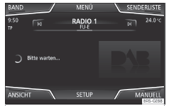 Seat Ateca. Abb. 183 Anzeige der Senderinformationen im DAB-Modus