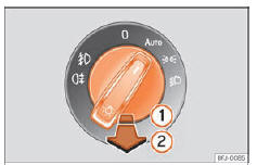 Seat Ateca. Abb. 113 Instrumententafel: Lichtschalter