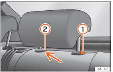 Seat Ateca. Abb. 128 Kopfstützen hinten: Ausbau