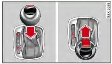 Audi Q3. Abb. 91 Wählhebel