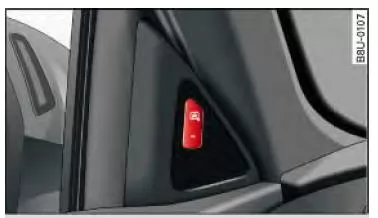 Audi Q3. Abb. 111 Fahrertür: Taste für side assist