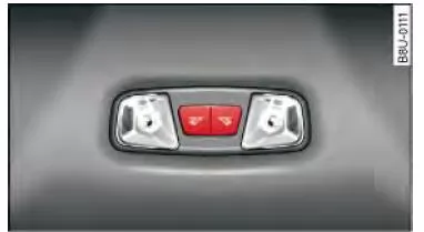 Audi Q3. Abb. 46 Dachhimmel hinten: LED-Leseleuchten*
