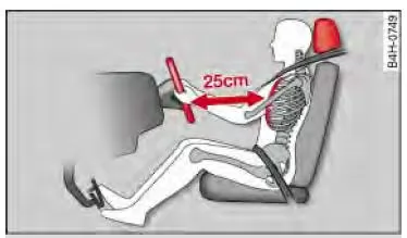 Audi Q3. Abb. 134 Richtige Sitzposition