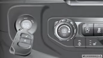 Jeep Wrangler. Backup-Startmethode