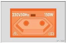Seat Ateca. Abb. 151 Im Gepäckraum links: 230-Volt- Steckdose