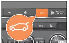 Seat Ateca. Abb. 102 Mittelkonsole: Taste zum Öffnen und Schließen der Heckklappe.